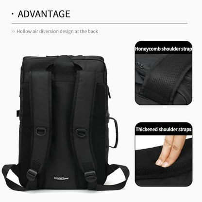 tennis mountain climbing travel backpack, independent shoe compartment for sports and fitness, waterproof 15.6-inch computer bag - color: Black