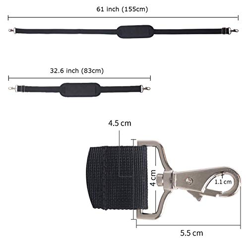 JAKAGO 61" Replacement Shoulder Strap, Padded Long Duffel Bag Strap Universal Adjustable Shoulder Belt with Non-Slip Pad