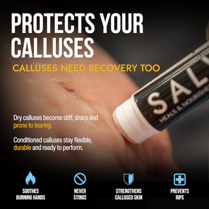 Callus Recovery Salve for Athletes – Organic Callus Balm for Grip Athletes, Fresh Rips & Dry Calluses – Non- Greasy Targeted Application 0.15 o z - size: 0.15 Ounce (Pack of 1)