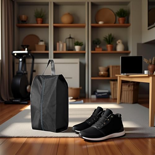 Travel Shoe Bags, Set of 12, Large Oxford Fabric Storage Bags with Zipper and Handle, Water-Resistant Pouches (Checkerboard) - style: Checkerboard