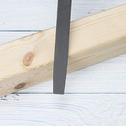 KALIM Flat Medium Cut File, Double Cut Teeth, 6'' Length, Made of High Carbon Steel, Hand File Without Handle Suitable for Wood, Metal, Sharpening, etc. - style: 6'' Flat File