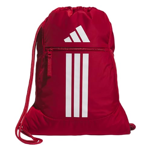 adidas Alliance Sackpack – Drawstring Backpack for Sports, Small Gym Bag, Team Power Red 2/3, OSFA - color: Team Power Red 2/3