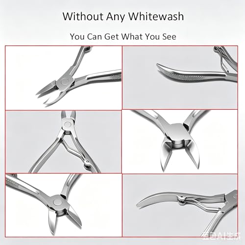 Podiatrist Nail Clippers, Professional Thick & Ingrown Toenail Clippers for Men & Seniors,Pedicure Clippers Toenail Cutters, Super Sharp Curved Blade Grooming Tool - color: Silver