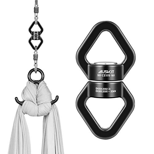 Black Swing Swivel, 30 KN Safest Rotational Device Hanging Accessory - color: Black, size: 30 KN