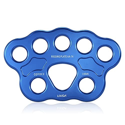 Lixada Paw Rigging Plate 45KN 8/15 Holes Large Anchor Multipliers Connector Gear for Aerial Dance & Rock Climbing