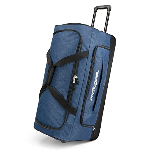 Pacific Gear Duffel Bag with Rolling Wheels - color: Navy, size: 30 inch