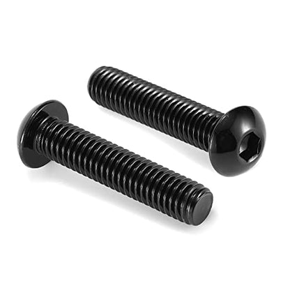 3/8-16 x 1-3/4" Button Head Socket Cap Bolts Screws, 20Pcs 304 Stainless Steel 18-8, Allen Hex Drive, Black Oxide by SG TZH(with Hex Spanner) - size: 3/8-16 x 1-3/4"