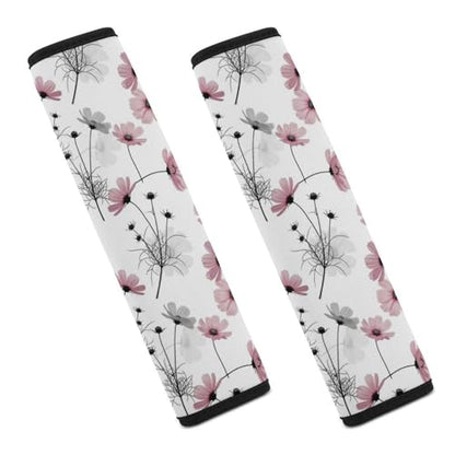 2 Pack Pink Grey Daisy Flower Seat Belt Shoulder Pad Universal Soft and Comfortable Seat Belt Covers Cushion for Kids, Most Cars, Comfortable Driving - color: Pattern 814