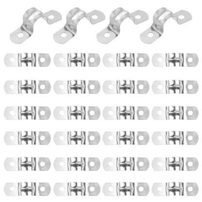 500 PCS 1/2 Inch Stainless Steel Rigid Pipe Strap, M12 Conduit Clamps, U Bracket Mounting Clamps with Two Hole, U Tube Pipe Clamp for Chemical Industry, Commercial - size: 500 PCS 1/2 Inch