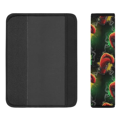 2 Pack Boxing Sports Black Car Seat Belt Pad Soft Padded Seat Belt Cushion for Child, Stroller Pushchair High Chair, Shock Absorption - color: Pattern 742