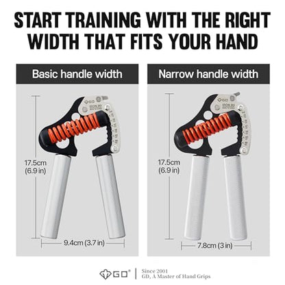 GD IRON GRIP Grip Strength Trainer Hand Gripper Forearm Strengthener Metal | Silent durable adjustable hand strengthening device, Hand exerciser squeezers, arm wrestling training equipment, grip trainer