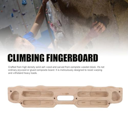 Dpofirs Bouldering Training Board for Finger Strength | Solid Wood Climbing Hangboard with Mounting Kit, Home Gym Pull Up Bar Friendly