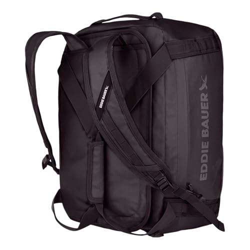 Eddie Bauer Maximus Duffel Bag 40L and 70L | Hiking | Outdoor | Travel | Lightweight | Weather-Resistant | Durable | Rugged - color: Black, size: 70L