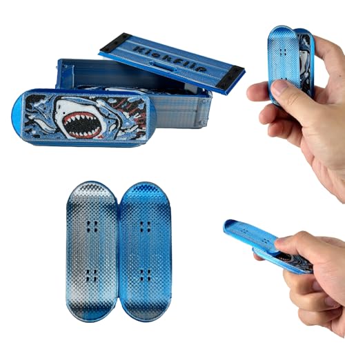3D Printed KickFlips Magnetic Mini Fingerboard Infinity Slider Fidget Toy,Skateboard Fidgets with Storage Crate,Stress-Relieving and Portable Toy for Adults - color: Colorful-b