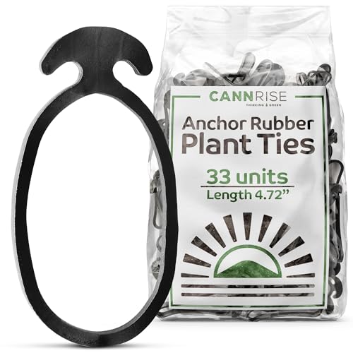 Anchor Bands for Trellising - 33-Pack 12 cm/4.72 in Rubber Vine Ties, UV-Protected Bands: Grapevines, Trees & Climbing Plants – Tool-Free Loop-and-Anchor Design for Install, Weatherproof - size: 33 pack / 4.72"