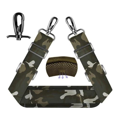 ZINZ 75" Shoulder Strap with Fixed Pad and Dual Balanced Buckles，Camouflage Green - color: Camouflage Green