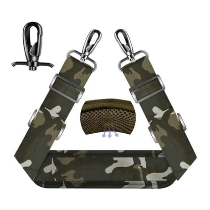 ZINZ 75" Shoulder Strap with Fixed Pad and Dual Balanced Buckles，Camouflage Green - color: Camouflage Green