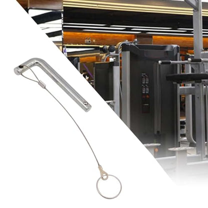 Weight Stack Pin with Pull Rope Portable Heavy Duty L Shaped Handle Weight Loading Pin for Fitness Device Accessories - size: 10mmx125mm