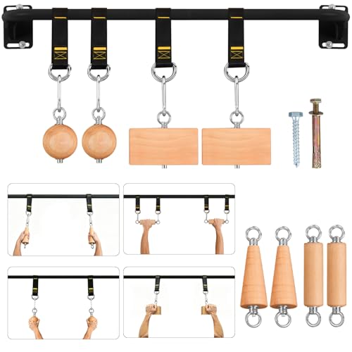 Wall Mounted Pull Up Bar, Door Frame Pull Up Bar for Home Gym, Professional Drill-Required Chin Up Bar for Secure Pullups Training | Pull-Up Bars for Men - color: Orange