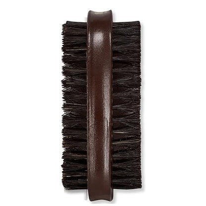 Firstline Wav Enforcer Double-Sided Military Boar Bristle Brush, Brown | 100% pure boar bristles, Double sided with firm and soft bristles - size: 1 Count (Pack of 1)