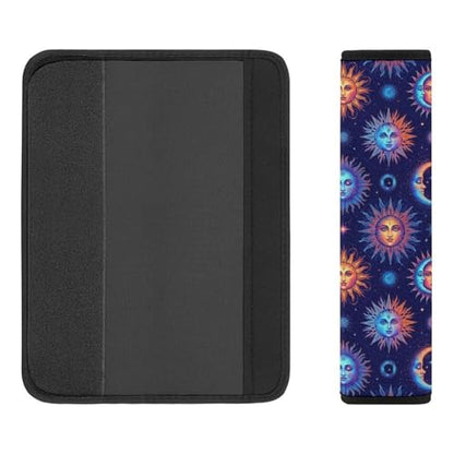 Universal Soft and Comfortable Sun Moon Celestial Cosmic Seat Belt Shoulder Pad for Girls and Boys, Most Cars, 2 Pack Seat Belt Covers Cushion Shock Absorption - color: Pattern 135