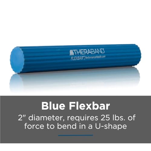 THERABAND FlexBar, Physical Therapy, Flex Bar, Elbow, Exercise, Twist, Blue | Tennis elbow therapy bar that helps relieve tendonitis pain and improve grip strength