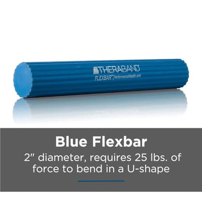 THERABAND FlexBar, Physical Therapy, Flex Bar, Elbow, Exercise, Twist, Blue | Tennis elbow therapy bar that helps relieve tendonitis pain and improve grip strength