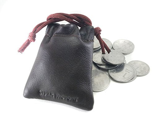 3 Pack Lambskin Leather Drawstrings Pouch: Brown, 11.5cm X 11.5cm… - color: Brown