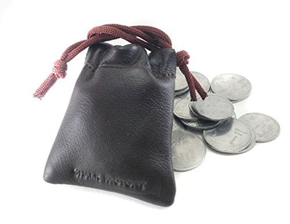 3 Pack Lambskin Leather Drawstrings Pouch: Brown, 11.5cm X 11.5cm… - color: Brown