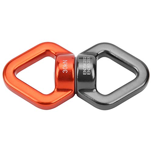 RiToEasysports Climbing Rotational Device, 360 Degree with Sealed Steel Ball Bearings for Rock Climbing Swing Aerial Yoga Hammock - color: Gray Orange