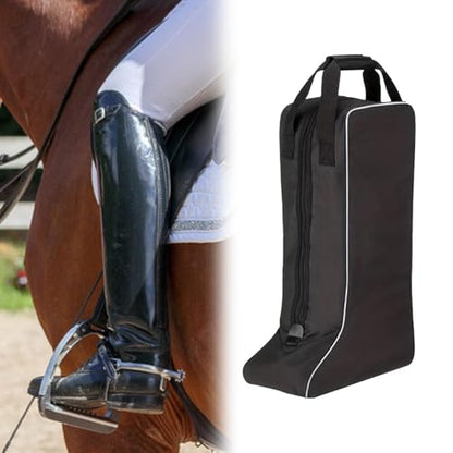 kowaku Equestrian Pack Equipment Horse Riding Tall Boot Bag Horsewhip Shoes Organizer with Handle Shows Sports Carry Pouch Boot Bag