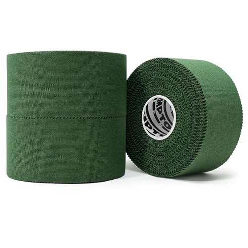 Hampton Adams | As Seen on Shark Tank | Original Athletic Sports Tape (3 Pack) | 45ft Rolls | Very Strong Easy Tear NO Sticky Residue | Best Tape for Athlete & Trainers | Fingers Ankles (Hunter Green) - color: Hunter Green, size: 1.5 inch (3 Rolls)