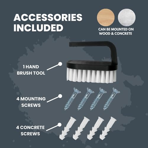 Boot Scrubber with Hand Brush, Heavy Duty Boot Cleaner, Black - style: Boot Scrubber with Hand Brush