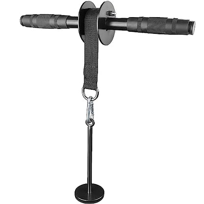 A2ZCARE Wrist and Forearm Blaster – Wrist Roller and Forearm Roller - Perfect for Strength Training and Workout – Fit 1-inch Standard Weight Plates - style: Rubber Handle