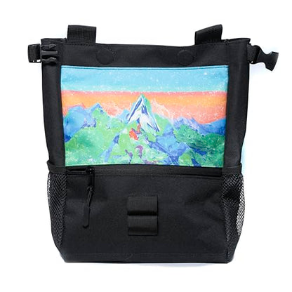 Bouldering Chalk Bucket Large Self-Standing Chalk Bag with Magnetic Closure, Fleece Lining, Zippered Pockets & Brush Holders