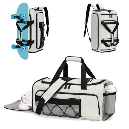 CLUCI Gym Bag for Men & Women, 35L Sports Duffle Bag for Travel,4 in 1 Weekender Bag,Overnight Backpack with Shoe Compartment,Carry on Duffel Bag for Airplane