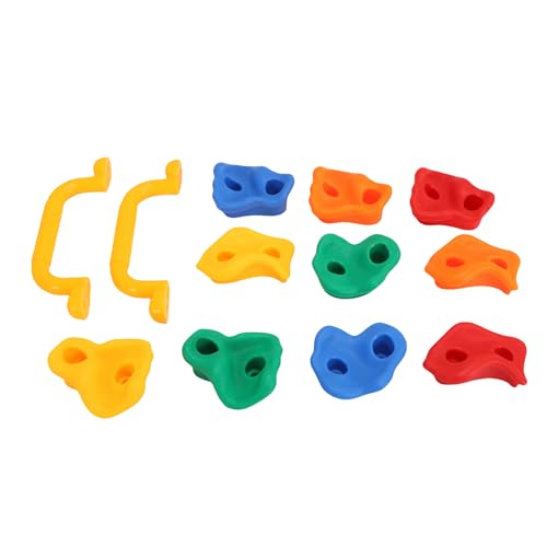 CHICIRIS Rock Climbing Holds, Premium PE Material Ergonomic Design Rock Texture with Mounting Hardware and 2 Handles, for Indoor Outdoor Climbing Walls and Boards