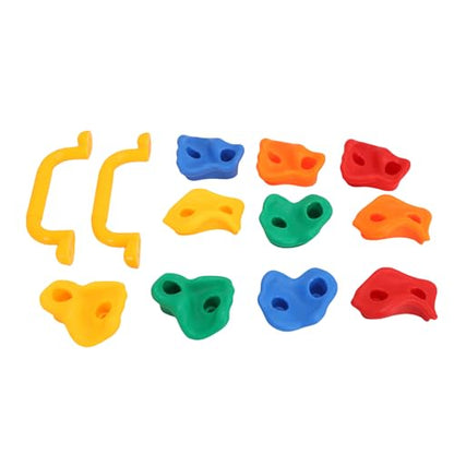 CHICIRIS Rock Climbing Holds, Premium PE Material Ergonomic Design Rock Texture with Mounting Hardware and 2 Handles, for Indoor Outdoor Climbing Walls and Boards