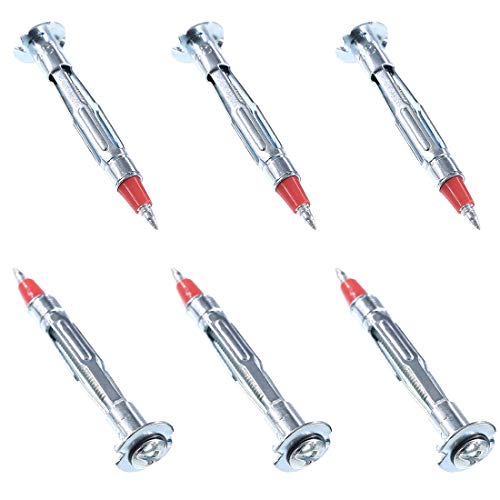 Glarks 60Pcs Heavy Duty 1/8 inch 59MM Zinc Plated Steel Molly Bolt Drive Hollow Drive Wall Anchor Screws Set (1/8SLDx59MM) - size: 1/8SLDx59mm