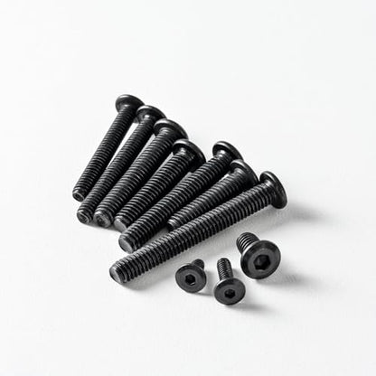 M5 x 20mm (25 Pack) Metric Flat Head Hex Socket Cap Screws Bolts, Black Oxide 304 Stainless Steel 18-8, Hex Drive, Bright Finish Fully Machine Thread - size: M5 x 20