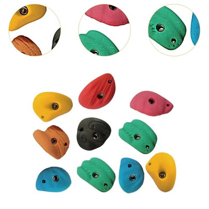 10 Pieces Rock Climbing Wall Holds Indoor Outdoor Climbing Grips Resin Material Easy Installation Textured Surface Suitable for Playground Home, withoutBackNailScrew