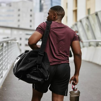Meister Vented Convertible Duffel/Backpack Gym Bag - Ideal Carry-On | Built for athletes with dual mesh ventilation and ultra-durable construction for training, travel and everyday use - color: V2.0 Black