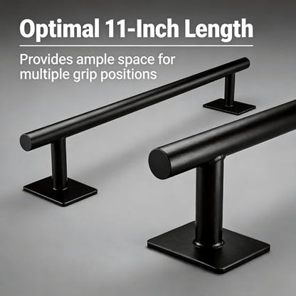 Professional Fingerboard Flat Rail Premium Solid Steel Construction Deck Ramp Skateboard Obstacle Non-Slip Foam Feet Used with Fingerboard Decks Mini Skatepark Accessory Powder Coated Finish Black