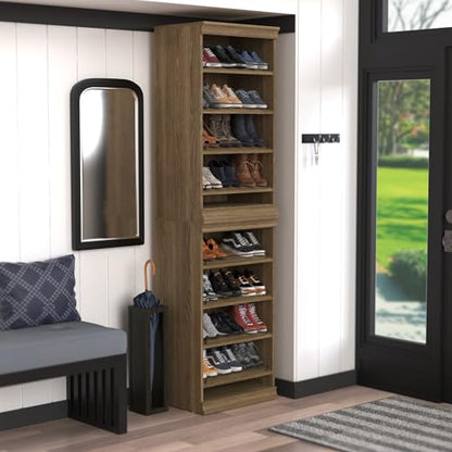 ClosetMaid Modular Storage Stackable Shoe Shelf Unit, Sand - color: Sand