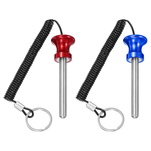 Weight Stack Pin, Weight Gym Pin Strength Training Equipment Replacement with Pull Rope for Commercial Home - color: Blue/Red, size: 0.4 x 3.1 Inch