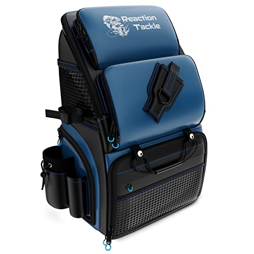 Reaction Tackle Saltwater Fishing Tackle Bags, Water Resistant 1000D PVC Tackle Box Bag with Removable Dividers, Fits 3600 and 3700 Trays, Backpack - size: Backpack