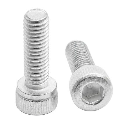 M5 x 16mm Hex Socket Head Cap Screws Bolts,6063 Aluminum Alloy Socket Head Cap Bolt Fasteners,Silver(10Pcs) - size: M5 x 16mm