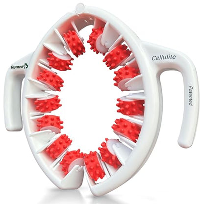 TESMED Cellulite Manual Massager Roller for Thighs and Buttocks | Made in Italy and patented, with converging and diverging roller technology for targeted anti-cellulite massage.
