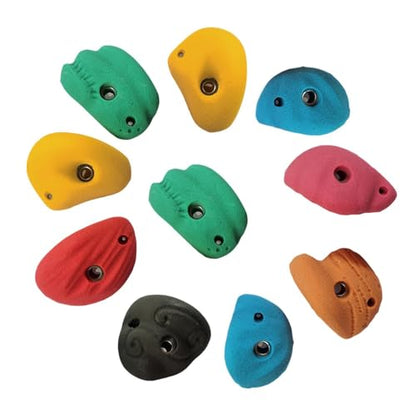 10 Pieces Rock Climbing Wall Holds Indoor Outdoor Climbing Grips Resin Material Easy Installation Textured Surface Suitable for Playground Home, withoutBackNailScrew