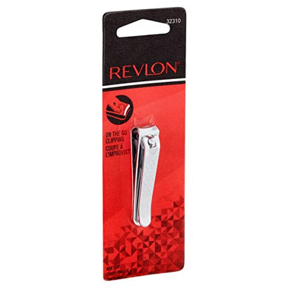 Revlon Compact Nail Clipper | Silver | Pack of 2 - size: 1 Count (Pack of 2)